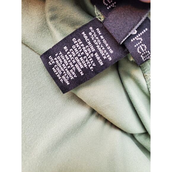 Derek Heart Shorts Womens Large Green Polyester Elastic Waist White Strips Side - Picture 6 of 6